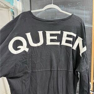 Spirit Black Long Sleeve Top with White Lettering